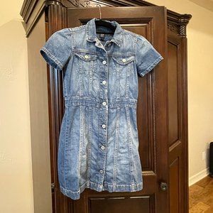 Girls Gap Denim Button Down Dress - Size Large